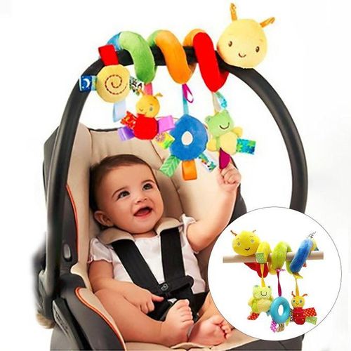 Hanging Rattle Spiral For Boys And Girls Car Seat Sensory Caterpillar