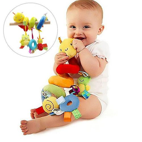Hanging Rattle Spiral For Boys And Girls Car Seat Sensory Caterpillar