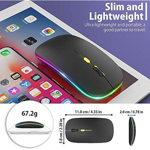 Colorful Wireless Mouse 2.4G Rechargeable Luminous