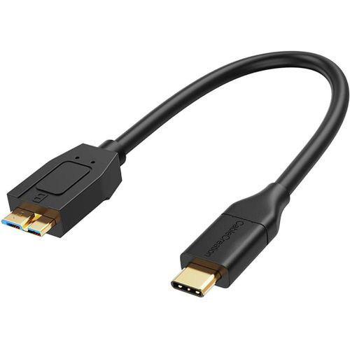 LASA USB Micro B To Type C 3.1 To External Hard Drive Cable-30CM