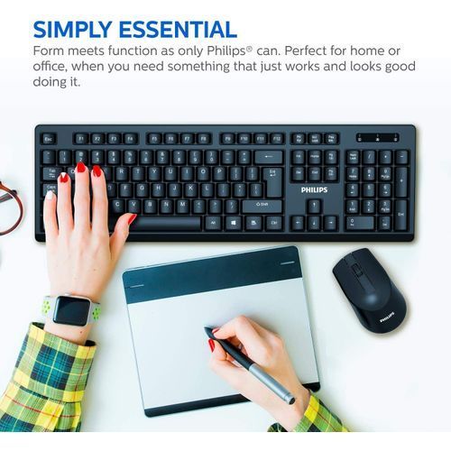 Philips Set Of Wireless Keyboard and Mouse - Black