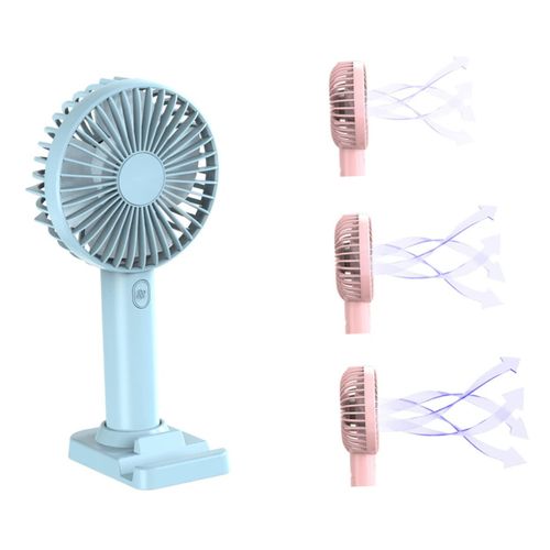 Sky Blue USB Portable Handheld Fan-Desktop Stand
