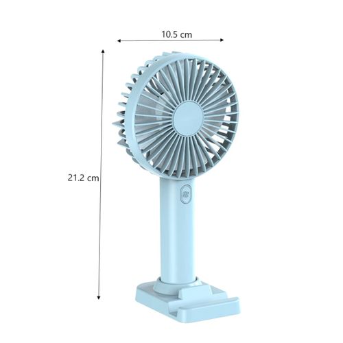 Sky Blue USB Portable Handheld Fan-Desktop Stand