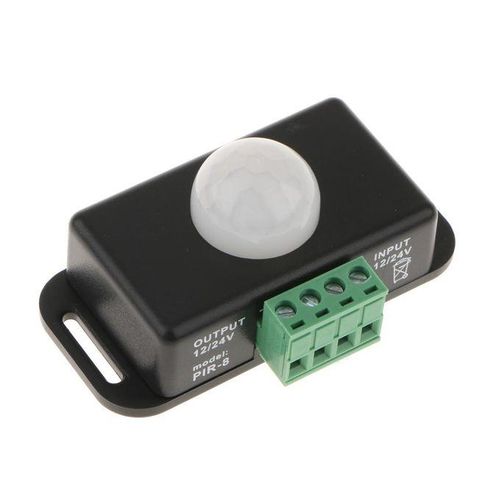 Compatible DC 12V~24V 8A Automatic LED PIR Motion Sensor Switch Black