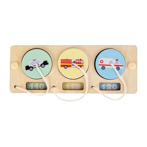 Kids Busy Board Life Motor Skill Matching Board Vehicle And Number