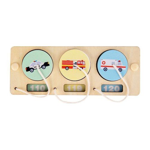 Kids Busy Board Life Motor Skill Matching Board Vehicle And Number