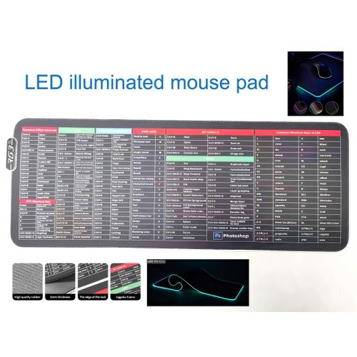 LED Luminous Effect  Mouse Pad Large Non-slip  Keyboard