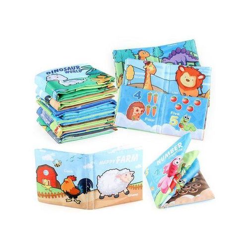 6 Pieces Soft Baby Cloth Book Infants Educational Learning
