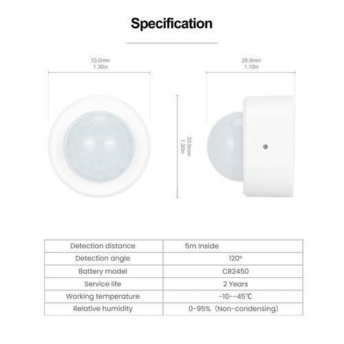 Movement Body Sensor Zigbee 3.0 Tuya Mini Smart Human PIR