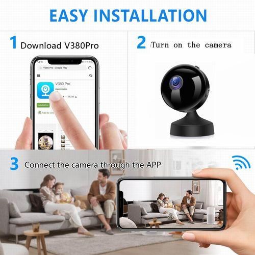 Mini Camera Phone App 1.7 Inch Night Hidden For Home