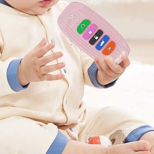 Baby Chew Toys Chewing Toy Portable Montessori Pink