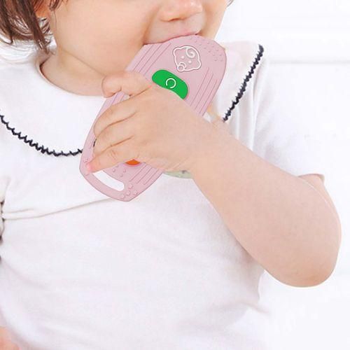 Baby Chew Toys Chewing Toy Portable Montessori Pink