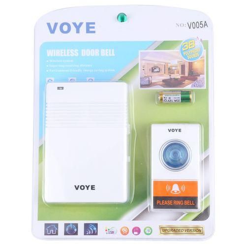 VOYE V005A Wireless Remote Doorbell With 38 Polyphony Sounds