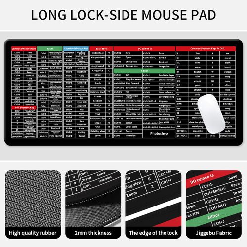 700*300 Mouse Pad Large Non-slip  Keyboard  Shortcut Key