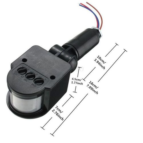 12M 140°  PIR Infrared Motion Sensor Detector LED Light DC12V