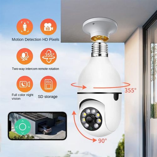 A6 Bulb Camera Smart Full-Color Baby Camera HD Home Security Wireless Surveillance Camera E27