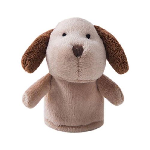 Cartoon Animal Finger Puppets Set Baby Educational Light Brown Dog