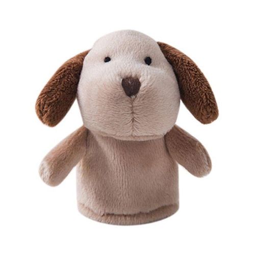 Cartoon Animal Finger Puppets Set Baby Educational Light Brown Dog