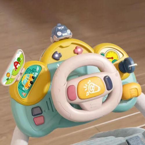 Electric Steering Wheel Toy Pulling Twisting Pushing Blue