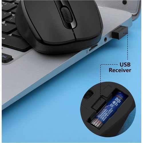 Wireless Mouse, 2.4G Silent Mouse, USB Nano Receiver