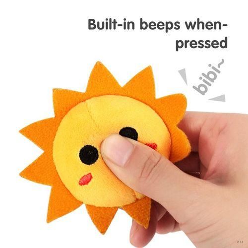 4Pcs Baby Infant Hanging Rattles Toys Fruit Car Seat Teether Bell Toy