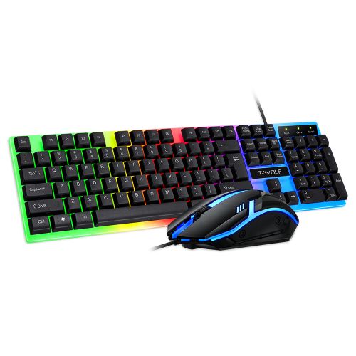 T-wolf TF230 Wired Gaming Keyboard With Background Light & Mouse