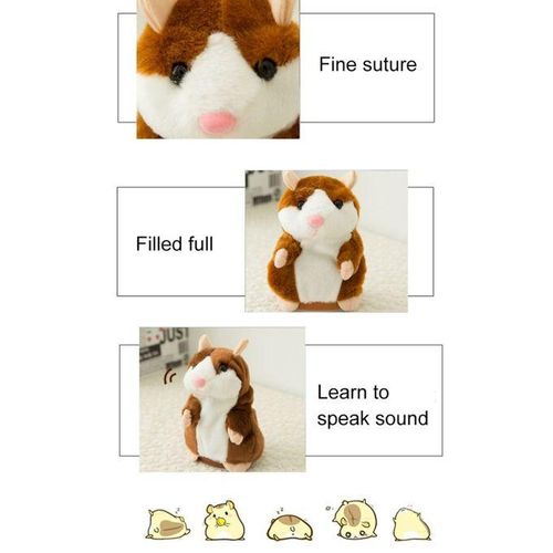 3 PCS Hamster Plush Toy With Talking And Changing Voice