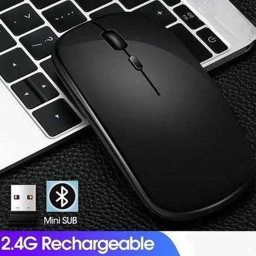 Optical Wireless Rechargeable Mouse Slim -Black