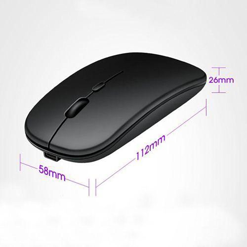 Optical Wireless Rechargeable Mouse Slim -Black
