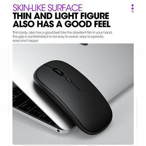 Optical Wireless Rechargeable Mouse Slim -Black