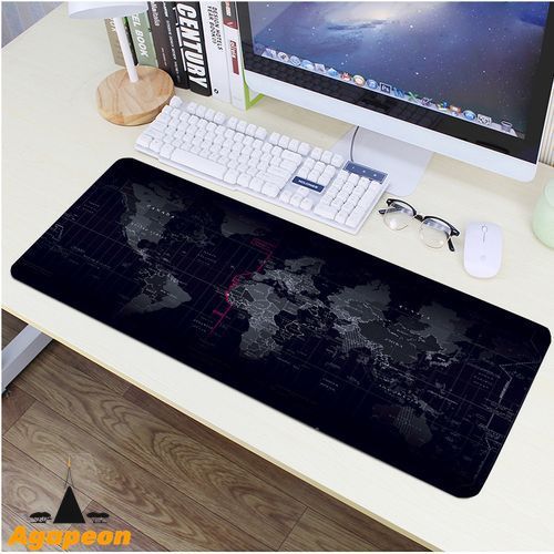 Agapeon World Map Pattern Mouse Pad 80*30cm Soft Rubber