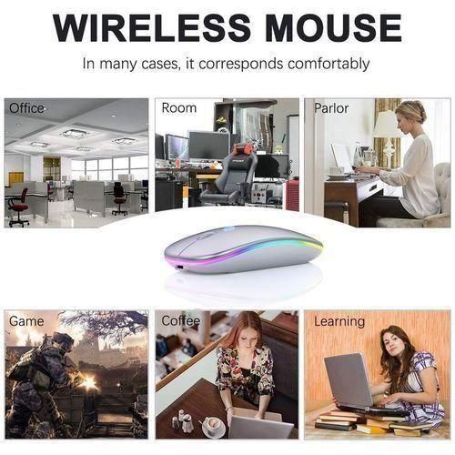 Wireless Mouse Colorful LED 2.4G Ultra-thin
