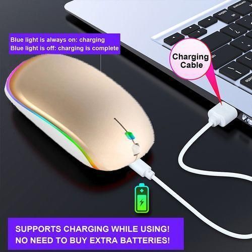 2.4G Wireless Charging Mouse Gold