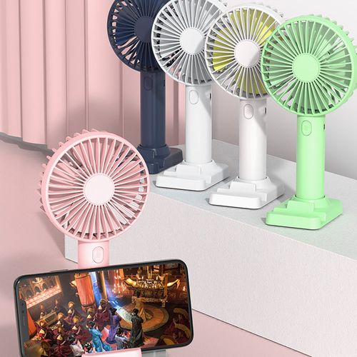 Navy Blue USB Portable Handheld Fan-Desktop Stand