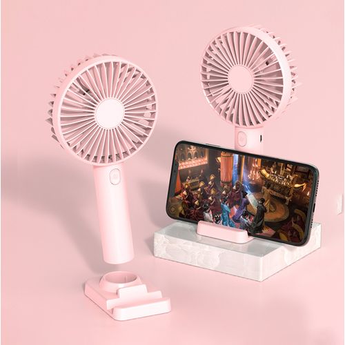 Pink USB Portable Handheld Fan-Desktop Stand