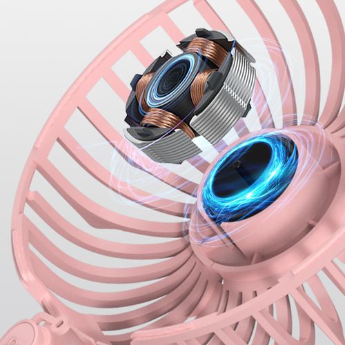Pink USB Portable Handheld Fan-Desktop Stand
