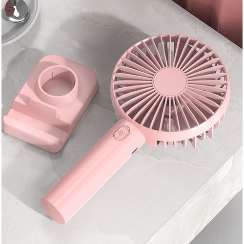 Pink USB Portable Handheld Fan-Desktop Stand
