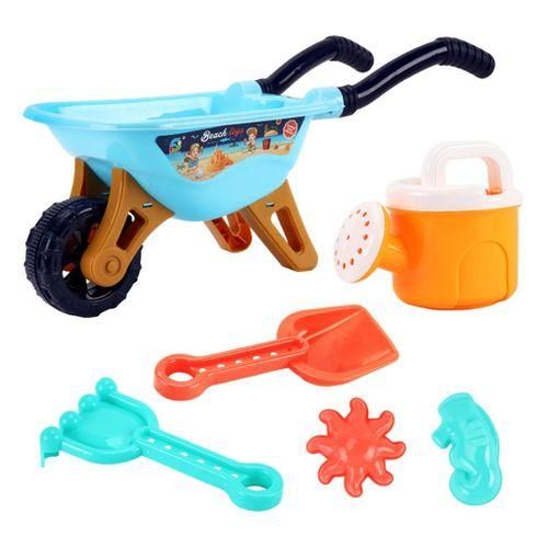 1Set/6pcs  Toys Trolley Rakes For Kids Toddlers Boys Blue NO5116