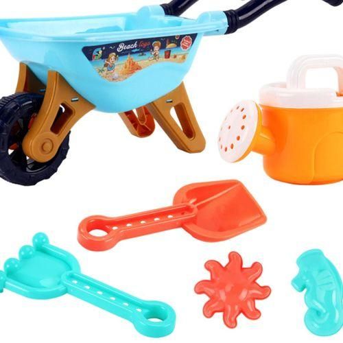 1Set/6pcs  Toys Trolley Rakes For Kids Toddlers Boys Blue NO5116