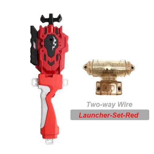 Beyblades Burst Launcher Set With Weight Block Bacer Bayblade Gyroscope Accessories Toys For Children-Launcher-Set-Red