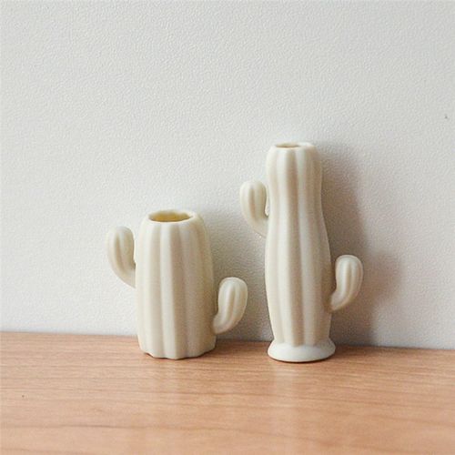 2PCS 1/6 Scale Miniature good Mini Cactus Vase House D