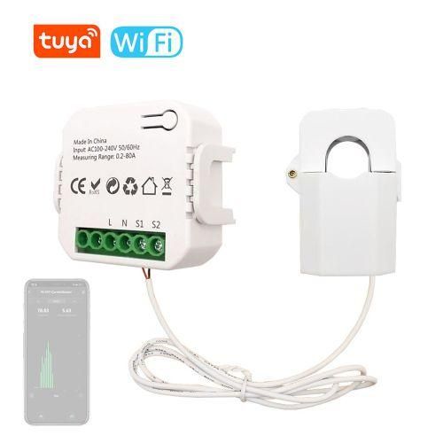 Tuya WiFi 80A Clamp Energy Meter Mobilephone APP Control