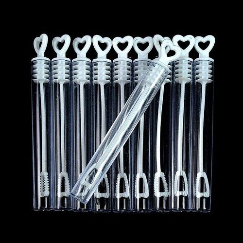 10 Pcs Love Heart Wand Tube Bubble Soap Bottle Wedding Gifts