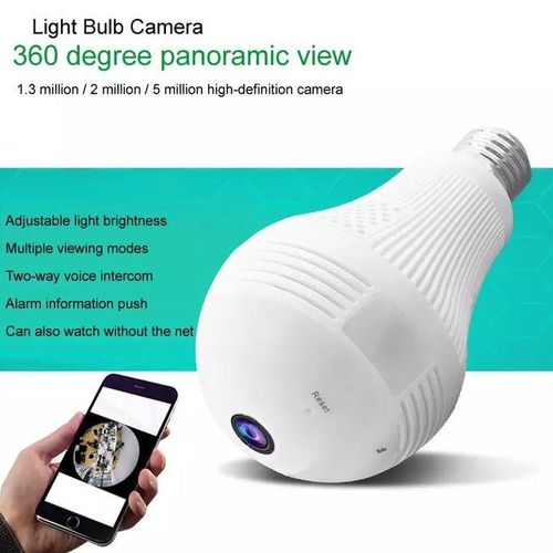Panorama 360 Degree WiFi Light Bulb Camera