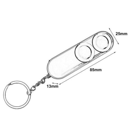 DM Fashion 120dB Anti-rape Device Dual Speakers Loud Alarm Alert Keychain Pendant  White