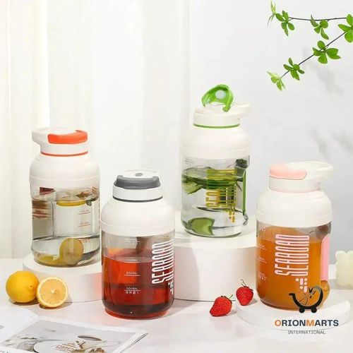 Seabroad 1.5L Portable Blender Juicing Bucket  Rechargeable Battery Smart Safety Sensor 30 Seconds Quick Blending Welding Water Cup Portable Sports fruit Juice Mug Electric Juicer Mixer- Multicolor