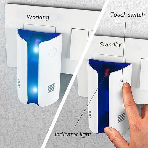 Electronic Ultrasonic Pest Repeller For Mice Bed Bugs Moths Spiders Mosquitoes Insect -White.
