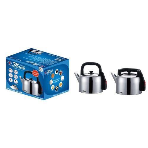 Electro Master 5.2 Litre Foldable Handle Dry Protection On-Off Switch Water Boiling Electric Kettle Boiler -Silver