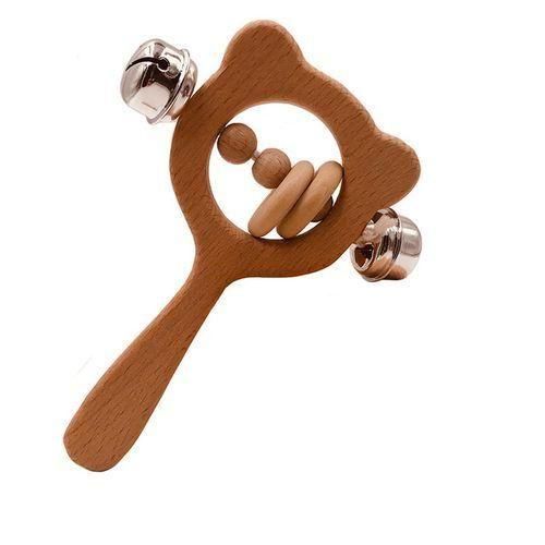 Wooden Rattle Toys Bed Stroller Educational Toys 012Months
