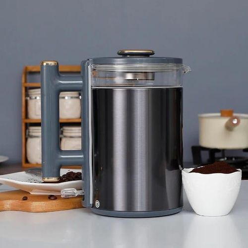 Boma 1.7 liter Retro Electric Kettle With Keep Warm Function, Stainless Steel & Glass Body, Double Wall Design, Hot Water Kettle With Auto Shut-Off And Boil Dry Protection Induction Drinking Water Boiling Pot- Black